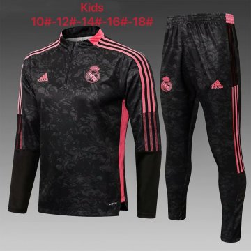 Real Madrid 2021-22 Black - Pink Soccer Training Suit Kid's [20210815081]
