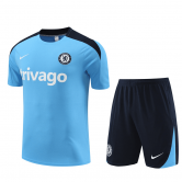 Chelsea 2024-25 Light Blue Soccer Jerseys + Short Men's