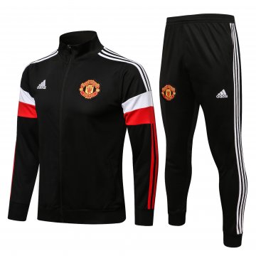 Manchester United 2021-22 Black Soccer Training Suit Jacket + Pants Men's