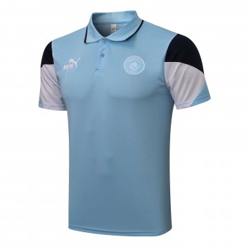 Manchester City 2021-22 Light Blue Soccer Polo Jerseys Men's