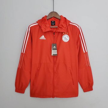 Ajax 2022-23 Red Soccer Windrunner Jacket Men's