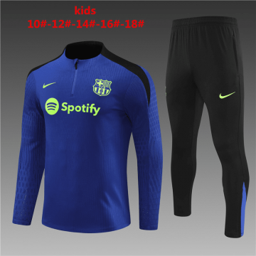 Barcelona 2024-25 Blue Soccer Training Suit Kid's