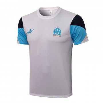 Olympique Marseille 2021-22 White Soccer Training Jerseys Men's