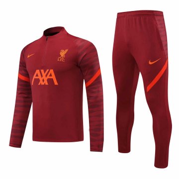 2021-22 Liverpool Burgundy Football Training Suit Men's
