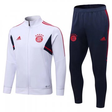 Bayern Munich 2022-23 White Soccer Jacket + Pants Men's