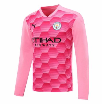 2020-21 Manchester City Goalkeeper Pink Long Sleeve Men Football Jersey Shirts