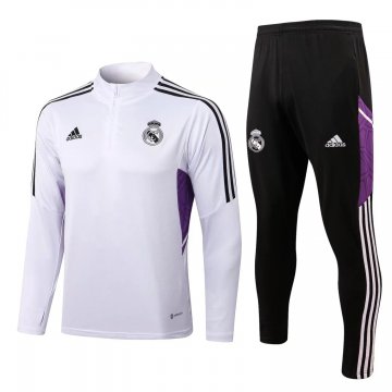 Real Madrid White Soccer Training Suit Men's 2022-23