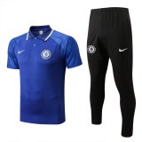 Chelsea 2022-23 Blue Soccer Polo + Pants Men's