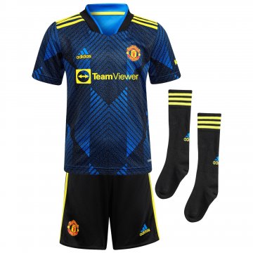 Manchester United 2021-22 Third Kid's Soccer Jersey+Short+Socks [20210825097]