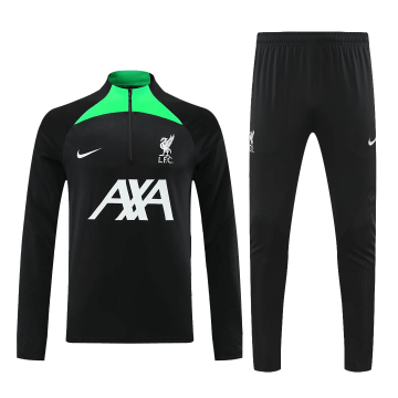 Liverpool 2023-24 Black Soccer Sweatshirt + Pants Men's