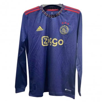 #Long Sleeve Ajax 2022-23 Away Soccer Jerseys Men's