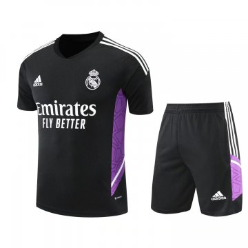 Real Madrid 2022-23 Black Soccer Jerseys + Short Men's