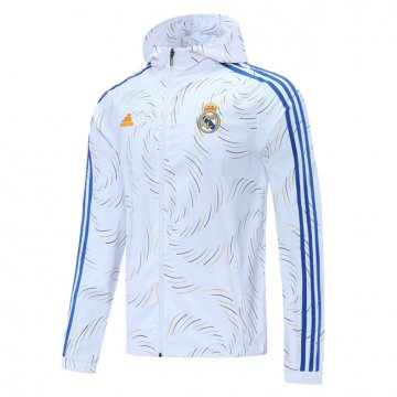 2021-22 Real Madrid White Men's All Weather Windrunner Jacket [20210614067]