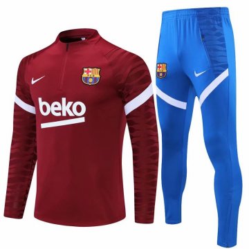 2021-22 Barcelona Red Football Training Suit Men's