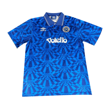 91/93 Napoli Home Blue Retro Football Jersey Shirts Men