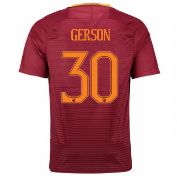 2016-17 Roma Home Red Football Jersey Shirts Gerson #30 [roma-home-bt018]
