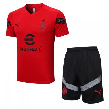 AC Milan 2022-23 Red Soccer Jerseys + Short Men's