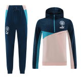 #Hoodie Manchester City 2023-24 Pink&Black Soccer Sweatshirt + Pants Men's