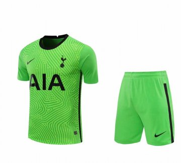 2020-21 Tottenham Hotspur Goalkeeper Green Men Football Jersey Shirts + Shorts Set