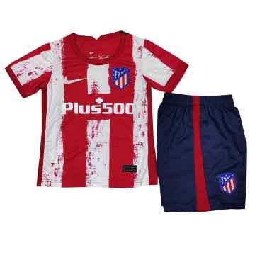 2021-22 Atletico Madrid Home Football Kit (Shirt + Short) Kid's