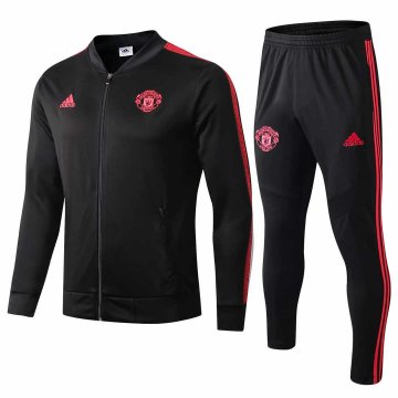 2019-20 Manchester United Black Men's Football Training Suit(Jacket + Pants) [47012052]