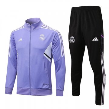 Real Madrid 2022-23 Purple Soccer Jacket + Pants Men's