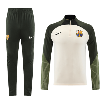 Barcelona 2023-24 Cream Soccer Sweatshirt + Pants Men's