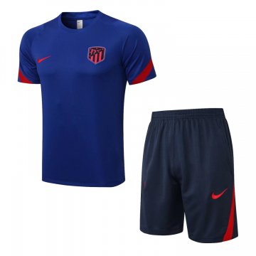 Atletico Madrid 2021-22 Blue Soccer Jerseys + Short Men's