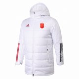Spain 2022 White Soccer Cotton Winter Jacket Men's