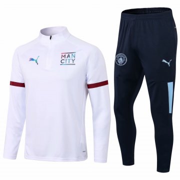 Manchester City 2021-22 White Soccer Training Suit Men's