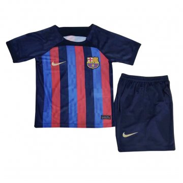Barcelona 2022-23 Home Kid's Soccer Jerseys + Short