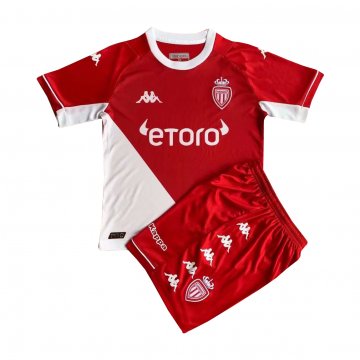 AS Monaco 2021-22 Home Soccer Jerseys + Short Kid's
