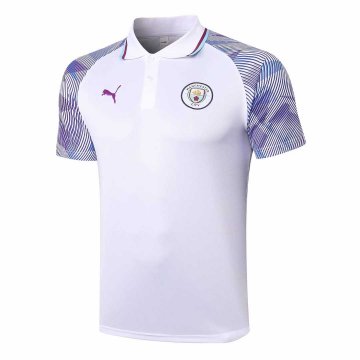 2020-21 Manchester City White III Men's Football Polo Shirt