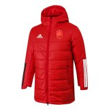 Spain 2022 Red Soccer Cotton Winter Jacket Men's