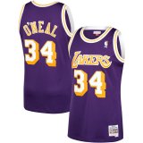 Los Angeles Lakers 1996-1997 Mitchell & Ness Purple Jersey Hardwood Classics Men's (O'NEAL #34)