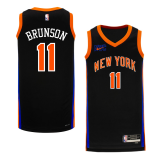 Jalen Brunson #11 New York Knicks 2022-23 Black Jerseys - City Edition Men's