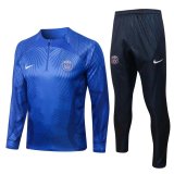 PSG Blue 3D Print Soccer Training Suit Men's 2022-23