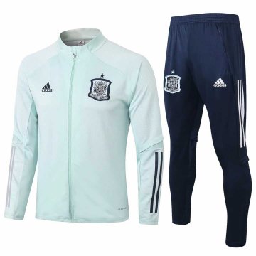 2020-21 Spain Mint Green Men's Football Training Suit(Jacket + Pants)