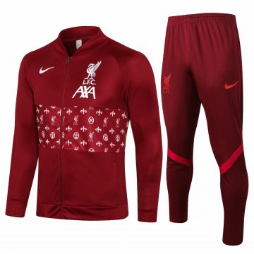 Liverpool 2021-22 Red Soccer Training Suit Jacket + Pants Men's
