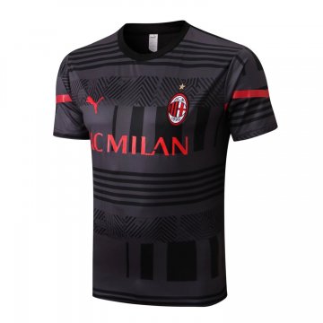 AC Milan 2022-23 Black Soccer Training Jerseys Men's