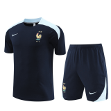France 2024 Royal Soccer Jerseys + Short Men's