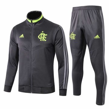 2019-20 Flamengo Deep Grey Men's Football Training Suit(Jacket + Pants)