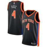 Derrick Rose #4 New York Knicks 2022-23 Black Jerseys - City Edition Men's