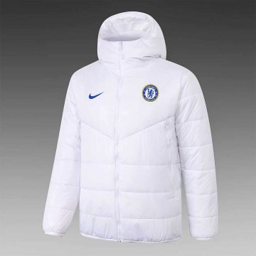 2020-21 Chelsea White Men's Football Winter Jacket