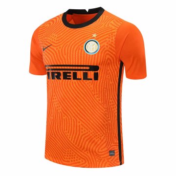 2020-21 Inter Milan Goalkeeper Orange Men Football Jersey Shirts