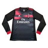 2017-18 AC Milan Third Black LS Men Football Jersey Shirts