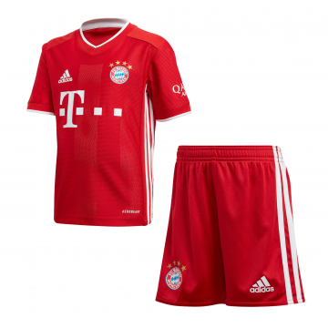 2020-21 Bayern Munich Home Kids Football Kit (Shirt + Shorts)