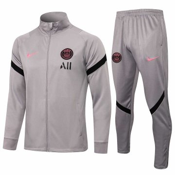 2021-22 PSG Light Grey Football Training Suit (Jacket + Pants) Men's