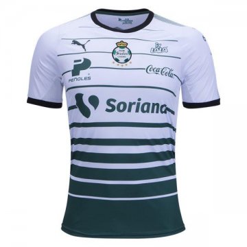 2017-18 Santos Laguna Home Green&White Strips Football Jersey Shirts