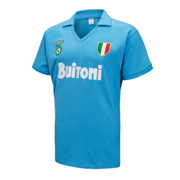 87/88 Napoli Home Blue Retro Football Jersey Shirts Men